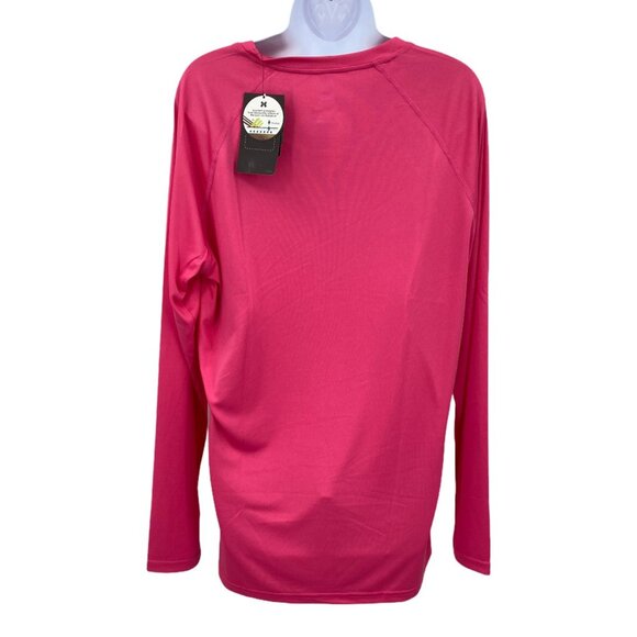 Moheen Cool Dri Shirt Womens Plus 2XL Pink Long Sleeve UPF 50+‎ Polyester NEW - Picture 2 of 9